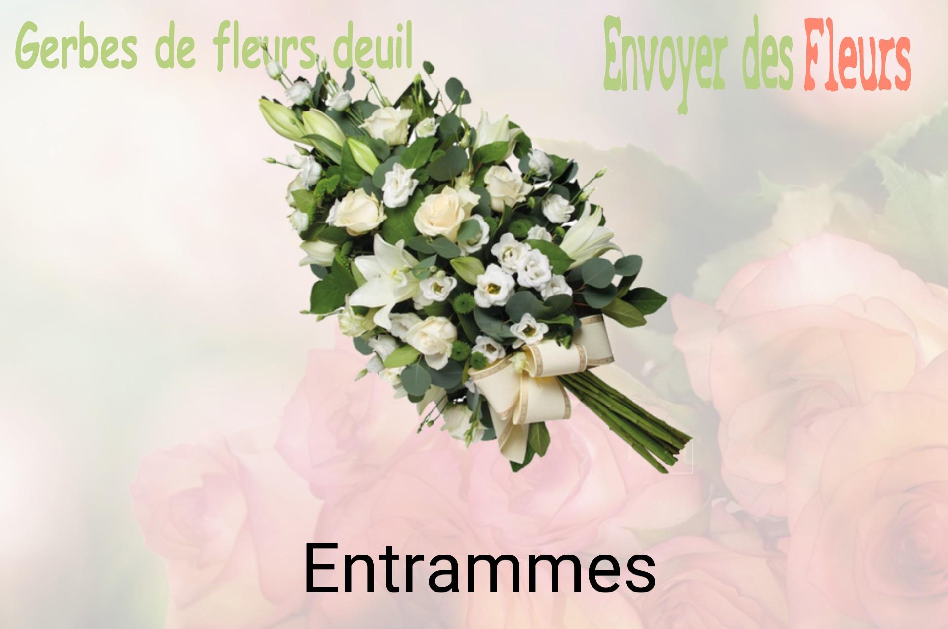 Gerbe de fleurs de deuil livrée à Entrammes